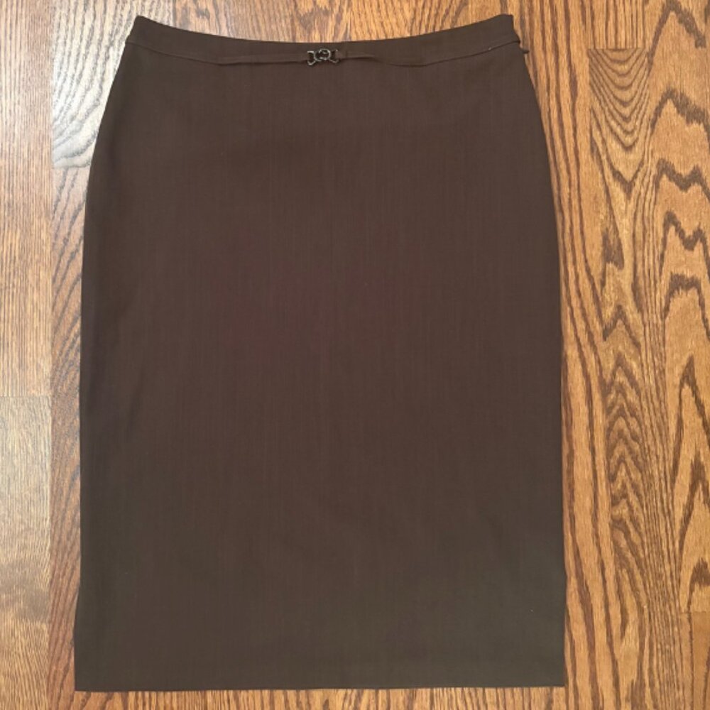 Mango Chocolate Brown Pencil Skirt